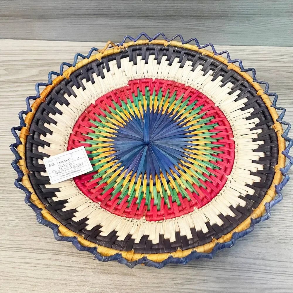 Handmade Saraki Woven Basket Bowl Pakistan 11